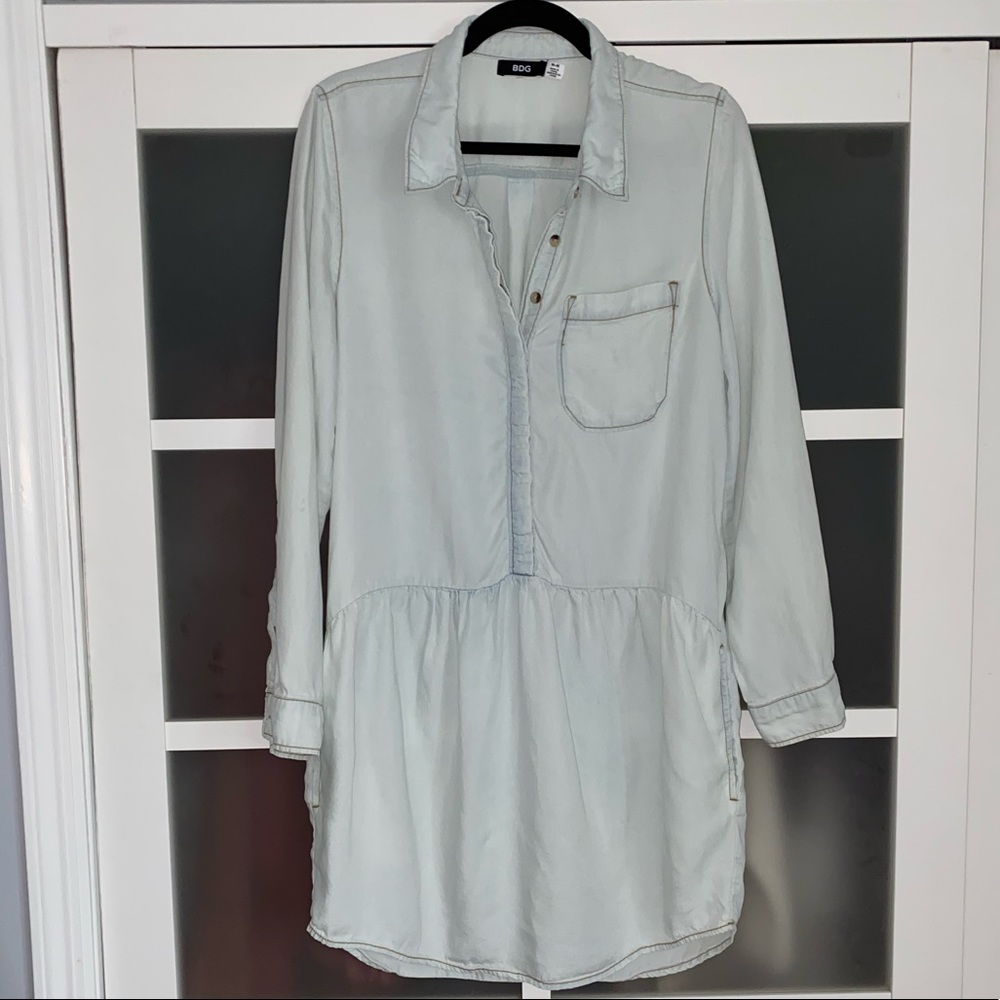 BDG Long Sleeve Shirt Dress